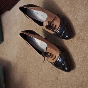 Bandolino, brown and tan heels, 8 1/2